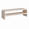 TV Lowboard Beige aus MDF rechteckig mit offenem Fach 120 x 40 x 45 cm