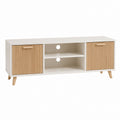 TV-Lowboard Weiß Natur Kiefernholz MDF Rechteckig 120 x 40 x 55 cm