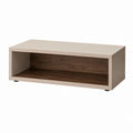 Couchtisch mit offenem Ablagefach Beige Walnussdekor MDF rechteckig 100 x 60 x 40 cm
