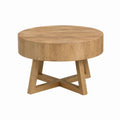 Couchtisch rund Eiche MDF mit Eichenfurnier Ø 80 cm Höhe 45 cm